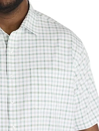 Microfiber Medium Plaid Sport Shirt