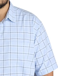 Microfiber Large Plaid Sport Shirt