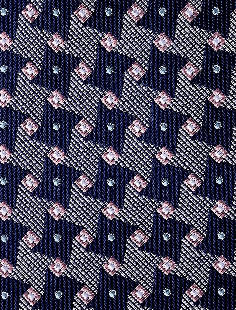 Geometric Pattern Silk Tie
