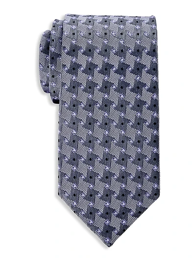 Geometric Pattern Silk Tie