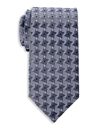 Geometric Pattern Silk Tie