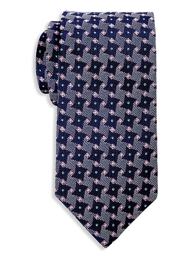 Geometric Pattern Silk Tie