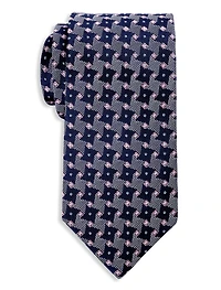 Geometric Pattern Silk Tie