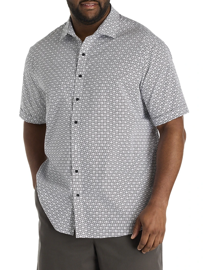 Geometric Print Sport Shirt