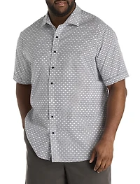 Geometric Print Sport Shirt