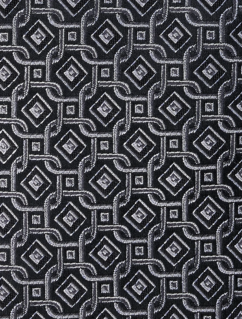 Tonal Geometric Link Silk Tie
