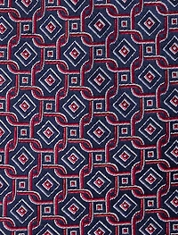 Tonal Geometric Link Silk Tie