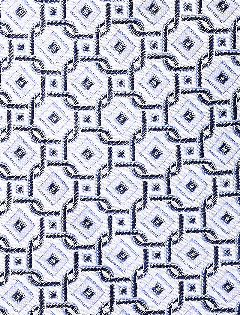 Tonal Geometric Link Silk Tie