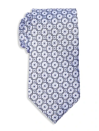 Tonal Geometric Link Silk Tie