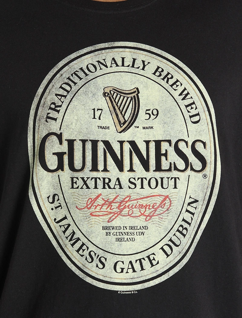 Guinness Distressed Logo Graphic Tee