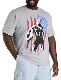 Captain America Flag Graphic Tee