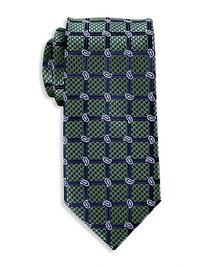 Simple Paisley Grid Tie