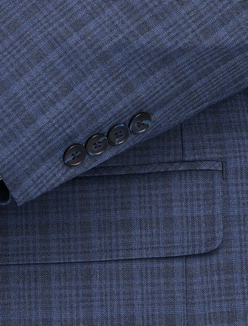 Washed Plaid Jacket-Relaxer Suit Jacket