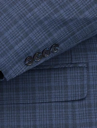 Washed Plaid Jacket-Relaxer Suit Jacket