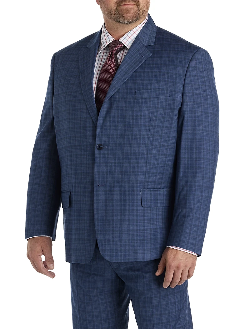 Washed Plaid Jacket-Relaxer Suit Jacket