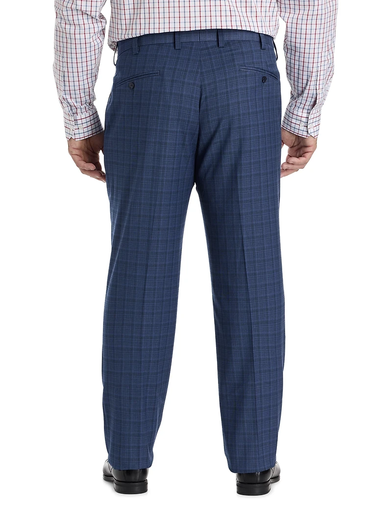 Washed Plaid Suit Pants