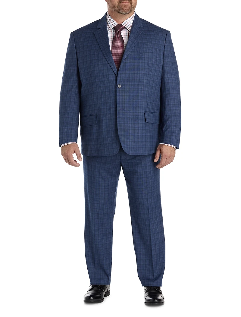 Washed Plaid Suit Pants