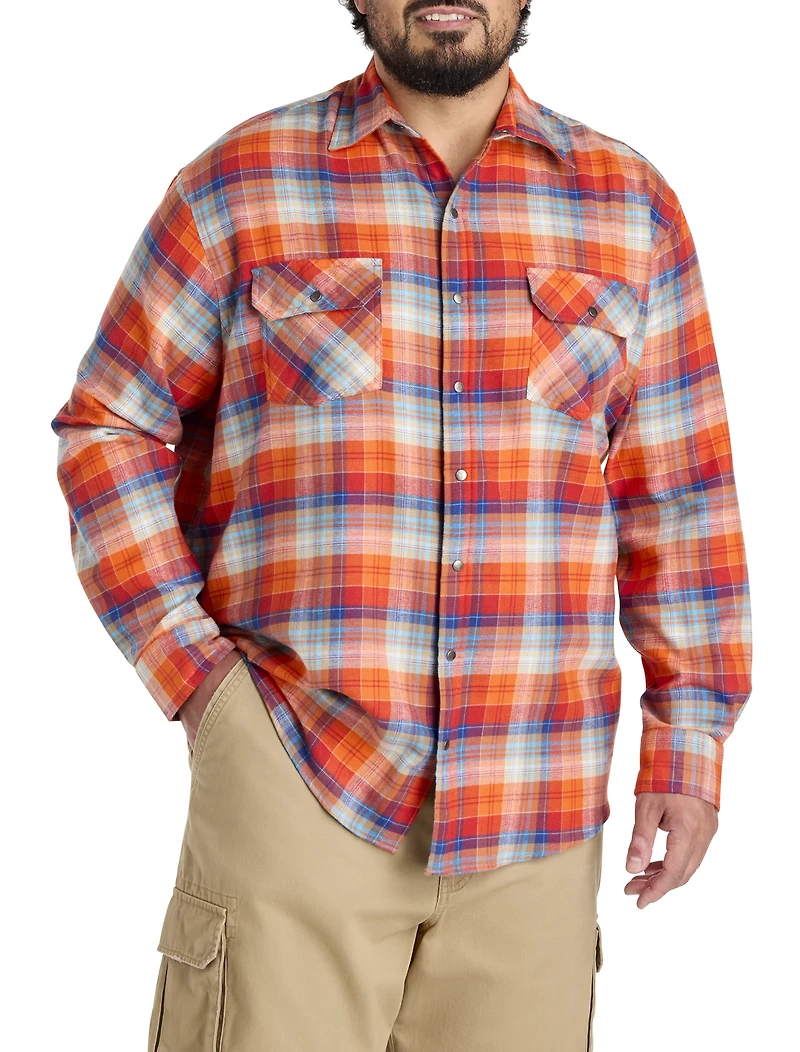 Plaid Flannel Sport Shirt