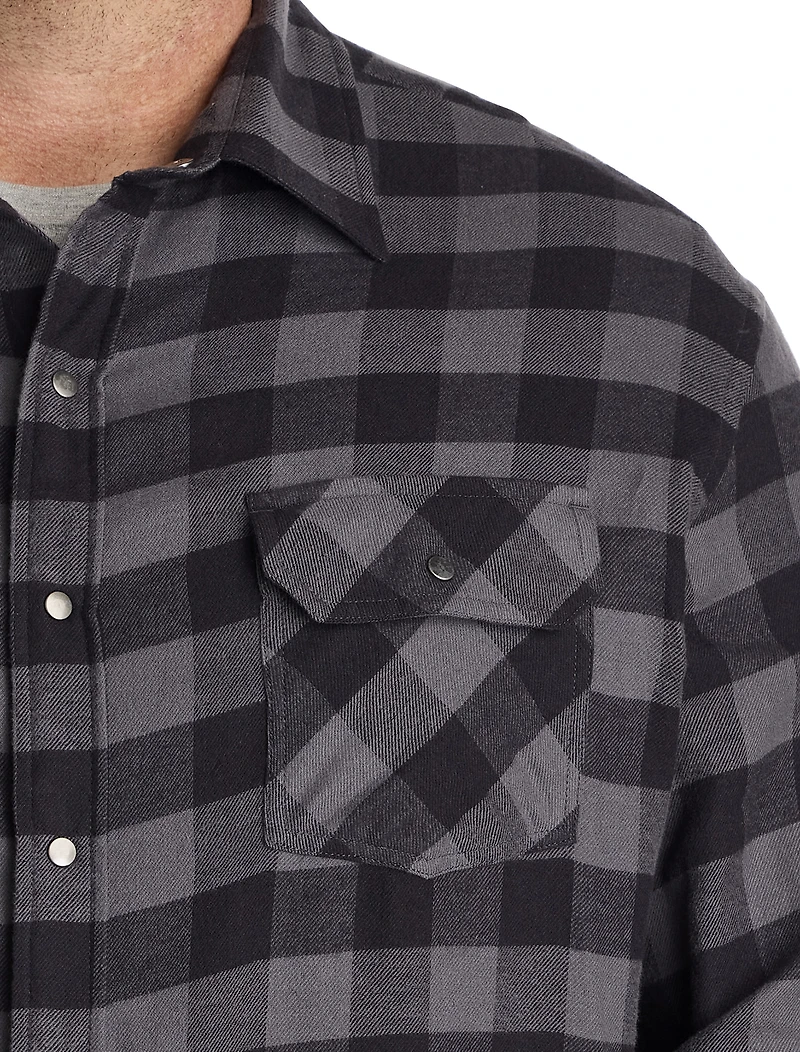 Small Plaid Flannel Sport Shirt