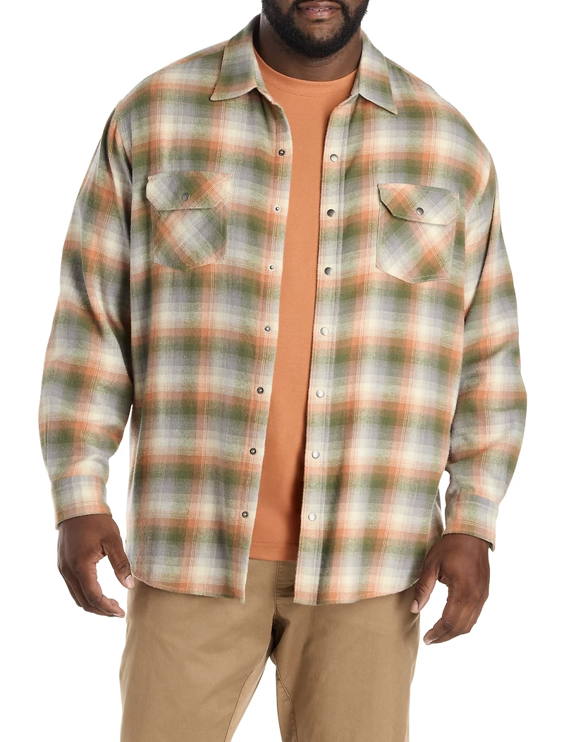Medium Plaid Flannel Sport Shirt