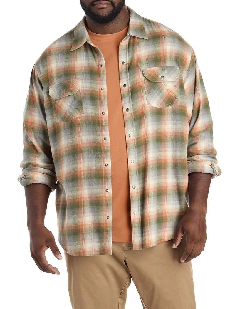 Medium Plaid Flannel Sport Shirt
