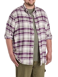 Large Plaid Flannel Sport Shirt