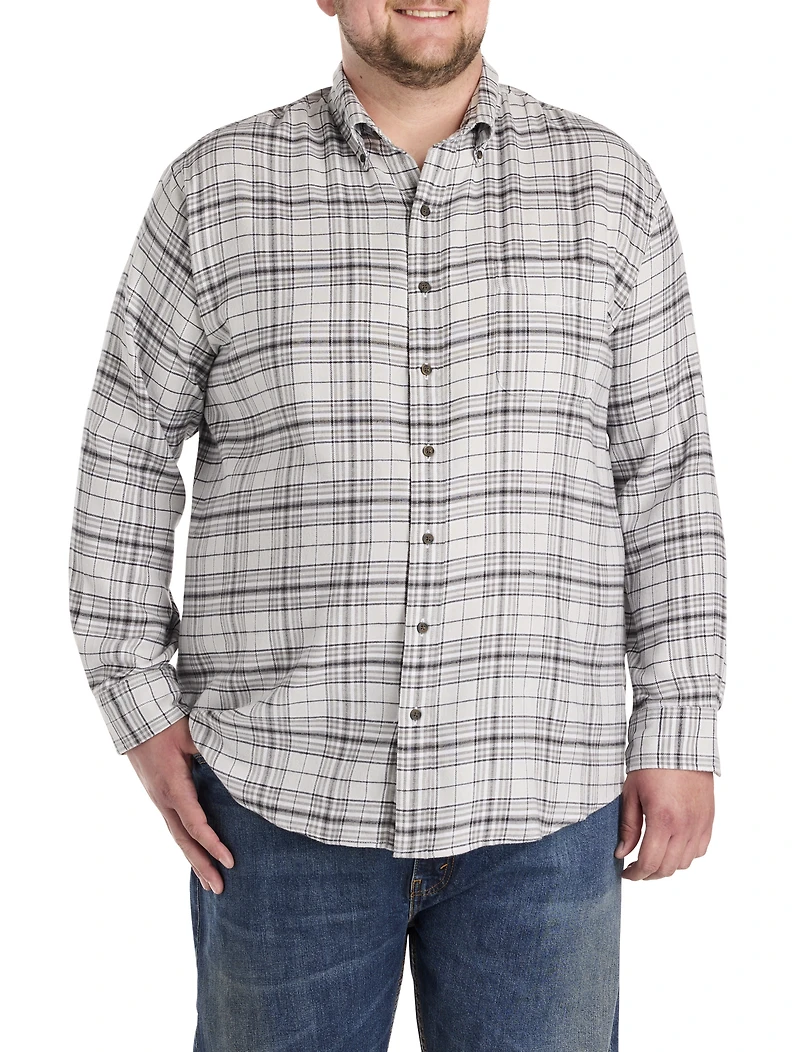 Large Plaid Flannel Sport Shirt