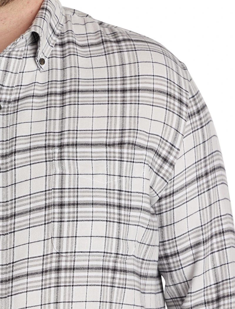 Large Plaid Flannel Sport Shirt