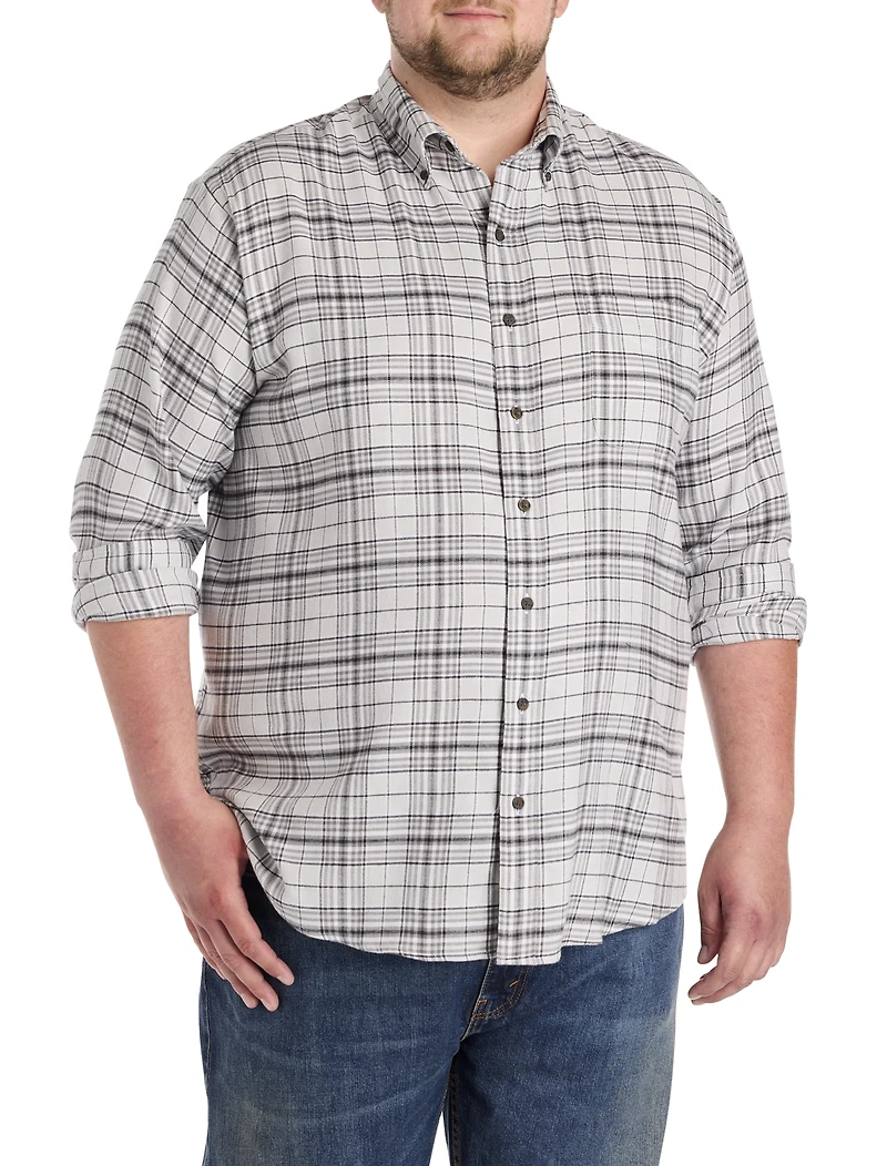 Large Plaid Flannel Sport Shirt