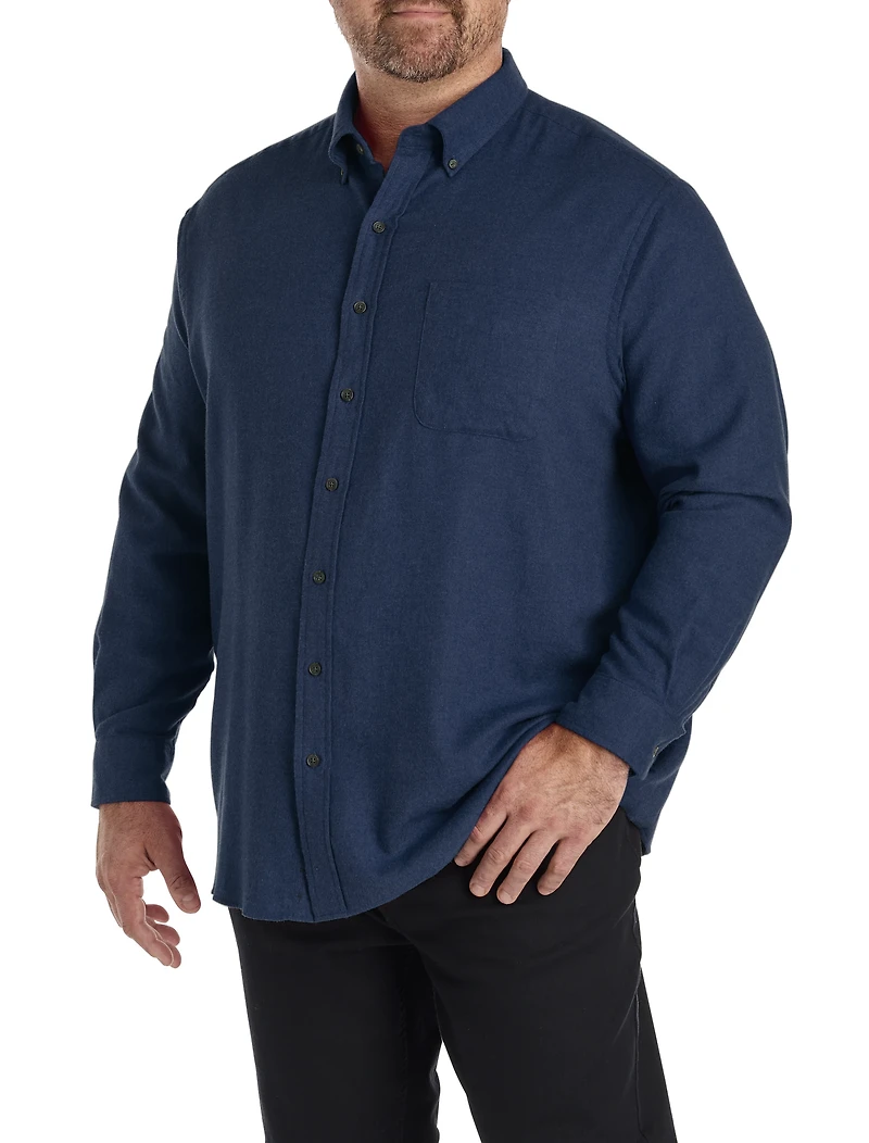 Solid Flannel Sport Shirt