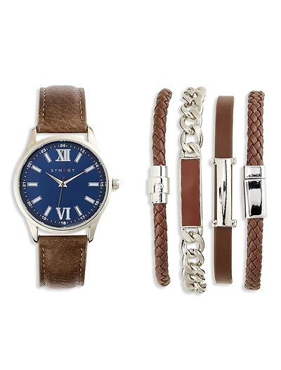 Strap Watch and Bracelet Set