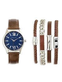  Strap Watch and Bracelet Set