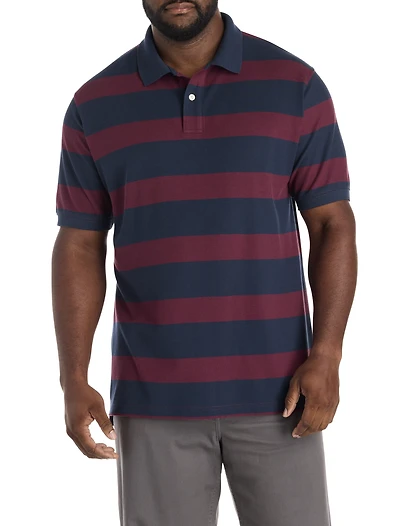 Bi-Color Striped Polo Shirt