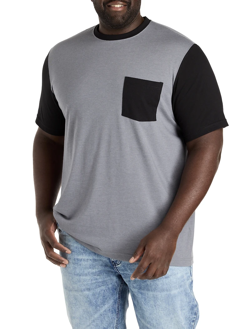 Contrast Moisture-Wicking Pocket T-Shirt