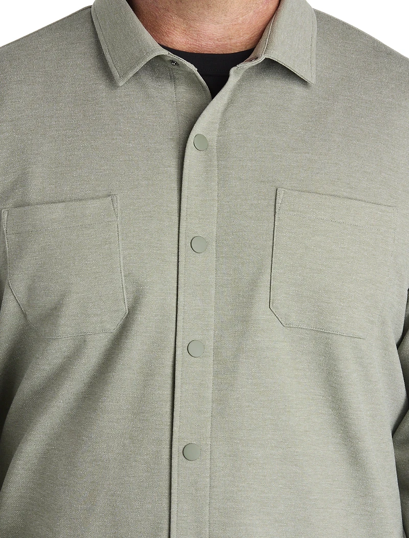 Snap-Front Shirt Jacket