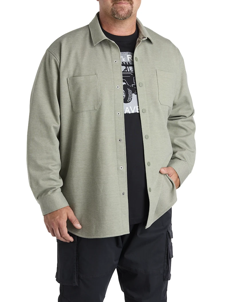 Snap-Front Shirt Jacket