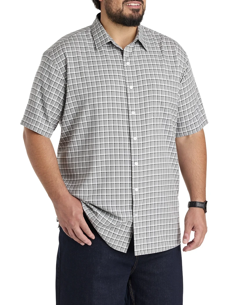 Plaid Microfiber Sport Shirt