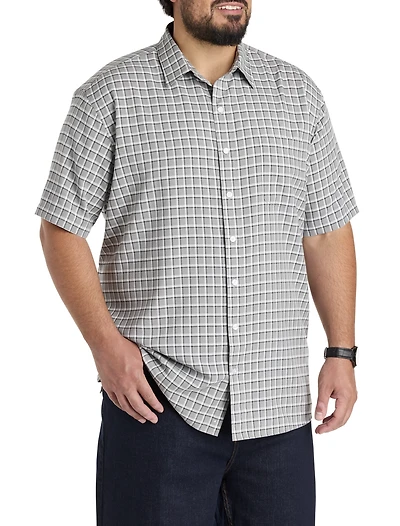 Plaid Microfiber Sport Shirt