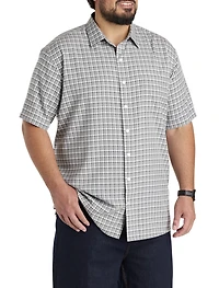 Plaid Microfiber Sport Shirt