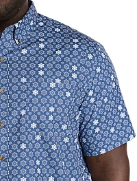 Easy-Care Medallion Print Sport Shirt
