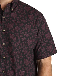 Easy-Care Floral Print Sport Shirt
