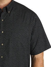 Easy-Care Pin Dot Print Sport Shirt