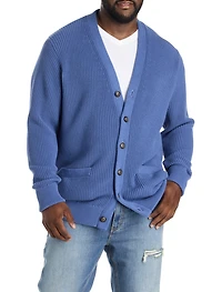 Ribbed V-Neck Cardigan