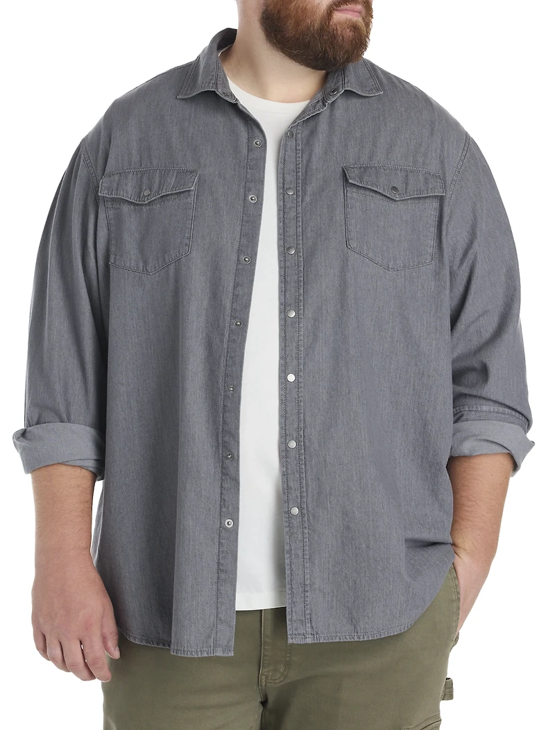 Washed Denim Sport Shirt