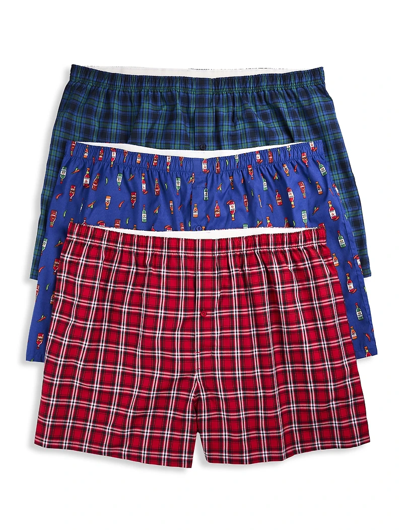 3-pk Hot Sauce 4.5 Inch Woven Boxers