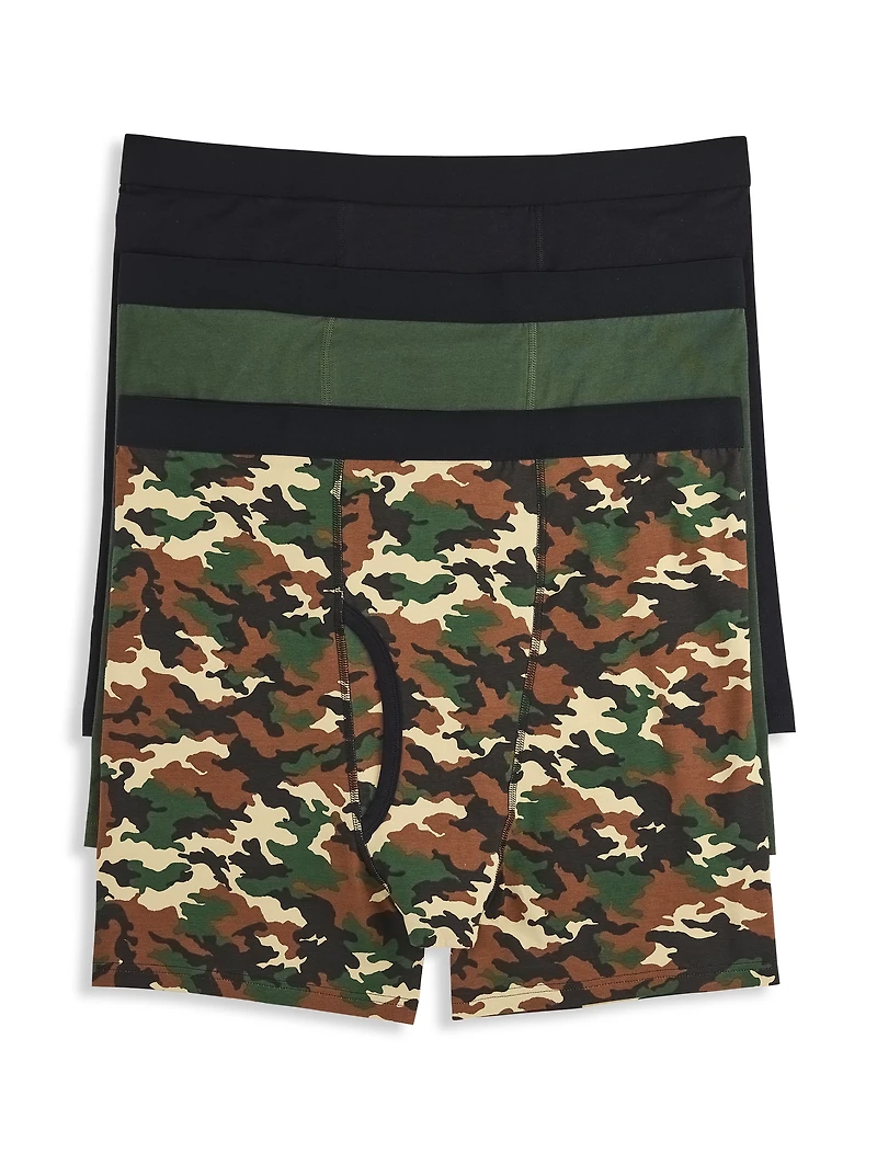 3-pk Active Stretch 4 Inch Boxer Briefs