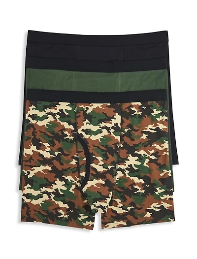 3-pk Active Stretch 4 Inch Boxer Briefs