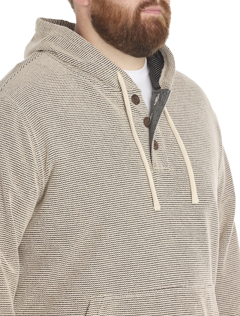 Striped Henley Hoodie