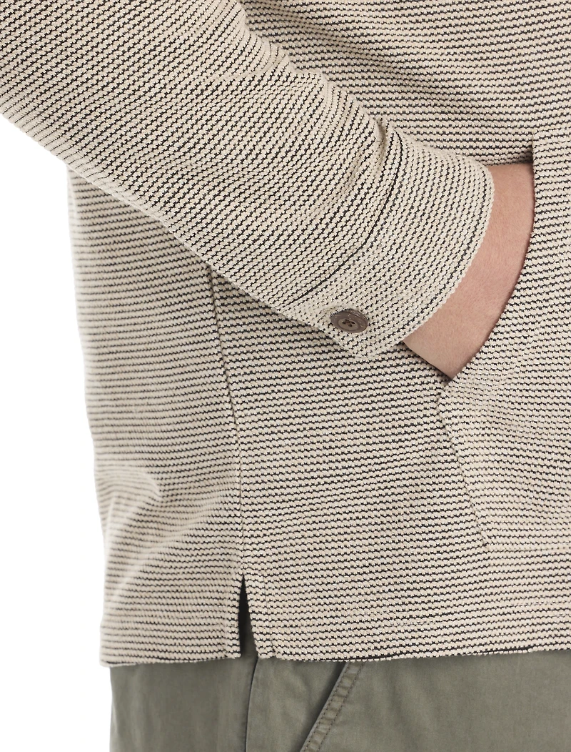 Striped Henley Hoodie