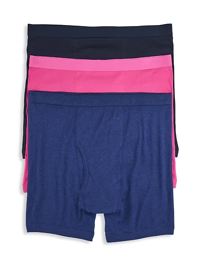 3-pk Solid 4 Inch Boxer Briefs